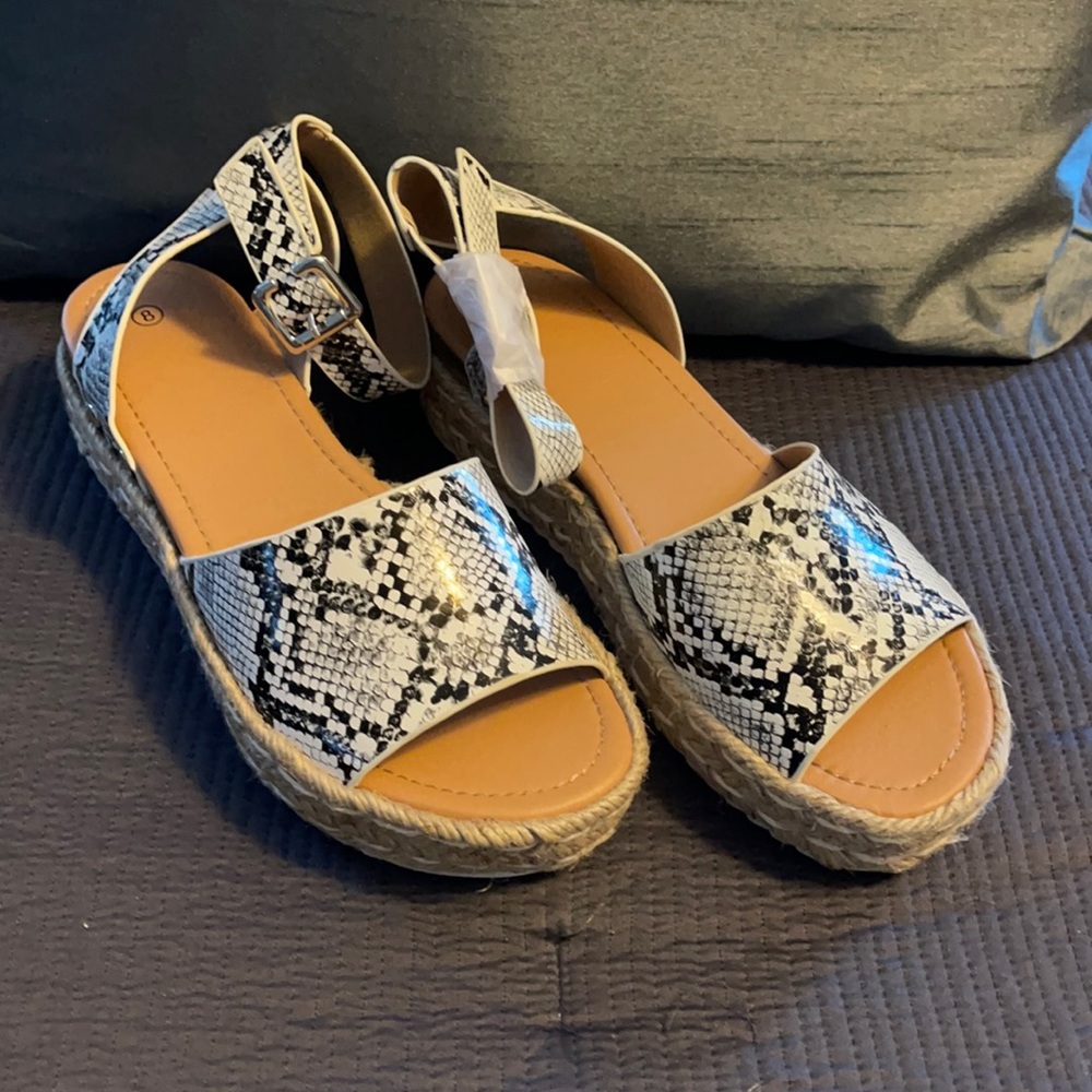 * Final Reduced Price - Snakeskin Espadrilles